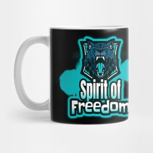 Spirit of freedom inspired by wolf Mug